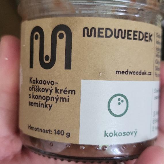 Fotografie - Kakaovo-oříškový krém s konopnými semínky kokosový Medweedek