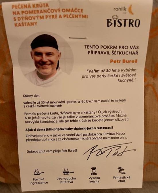 Fotografie - Pečená krůta na pomerančové omáčce s dýňovým pyré a pečenými kaštany
