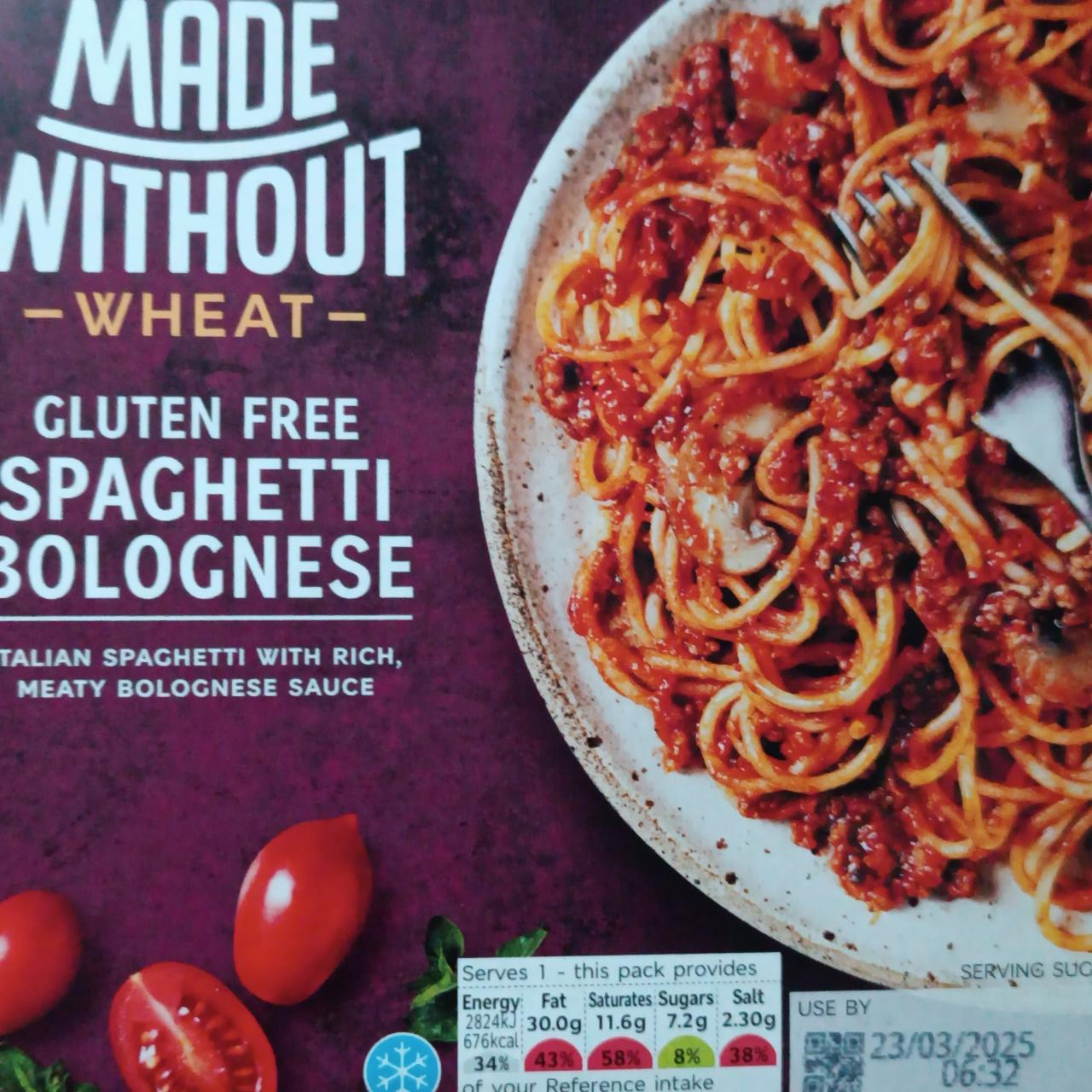 Fotografie - Made without wheat gluten free spaghetti bolognese M&S Food