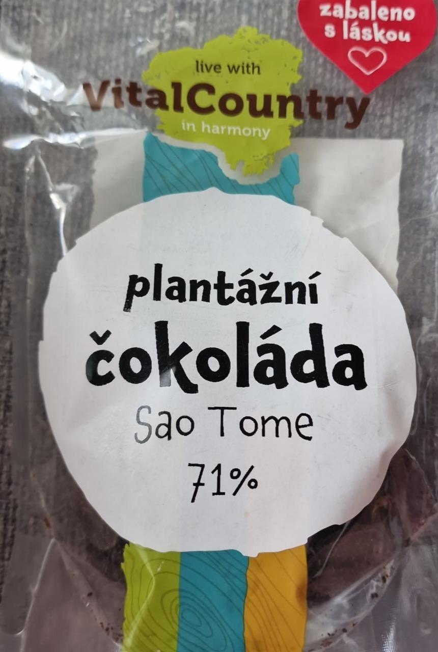 Fotografie - Plantážní čokoláda Sao Tome 71% VitalCountry