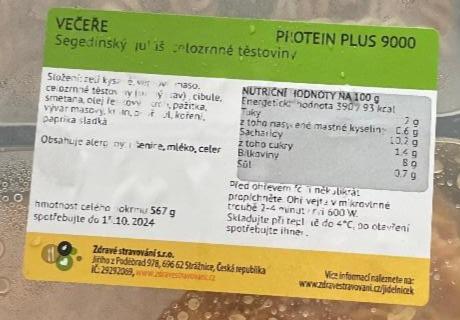 Fotografie - Segedínský guláš, celozrnné těstoviny Zdravé stravování