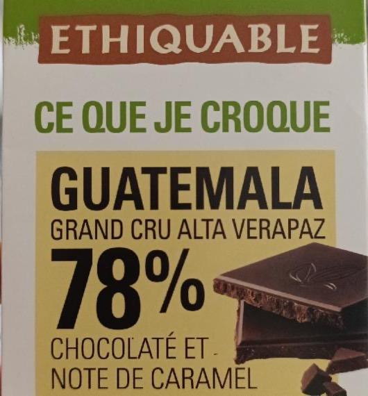 Fotografie - Hořká čokoláda Guatemala 78% Ethiquable