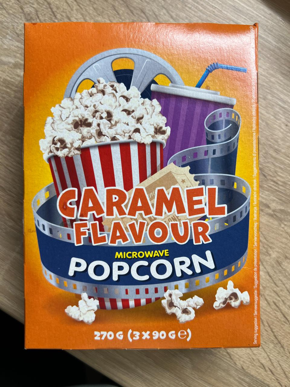 Fotografie - Caramel flavour microwave popcorn