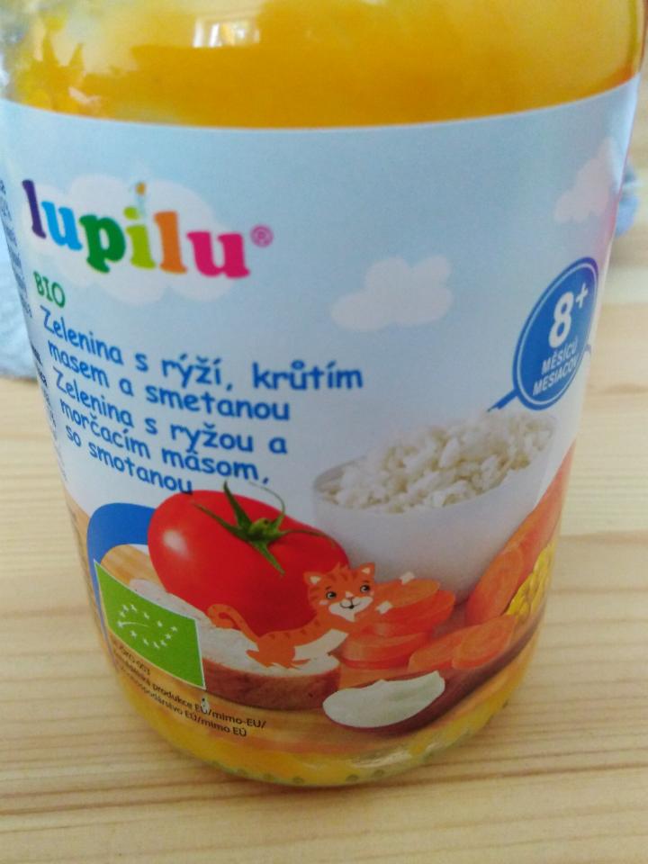 Fotografie - Zelenina s rýží, krůtím masem a smetanou bio Lupilou
