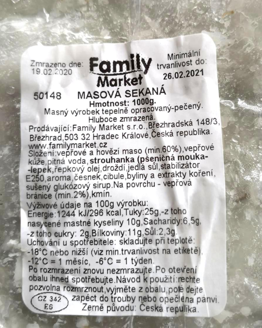 Fotografie - Masová sekaná Family market