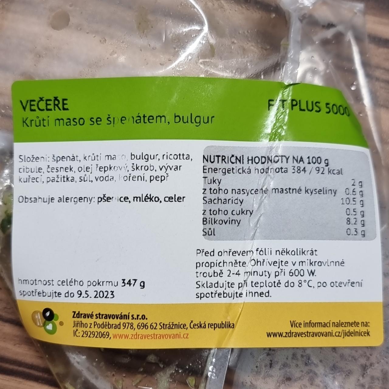 Fotografie - Krůtí maso se špenátem, bulgur Zdravé stravování