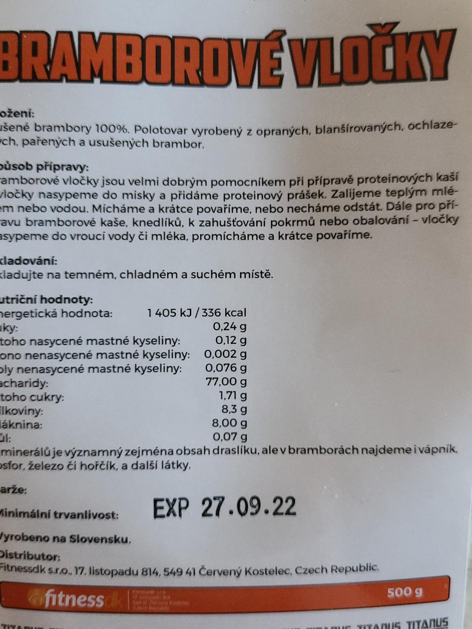 Fotografie - Bramborové vločky Titanus