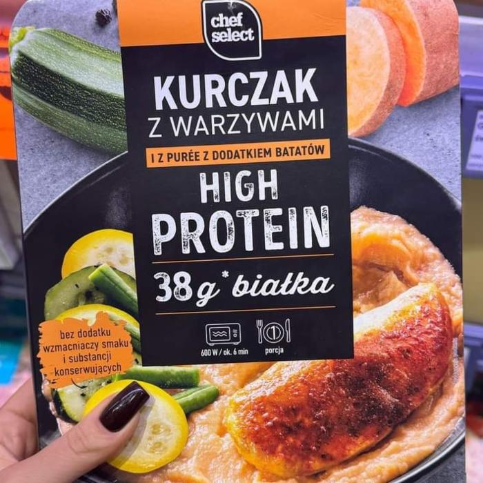 Fotografie - Kurczak z warzywami i z puree z dodatkiem batatów Chef select