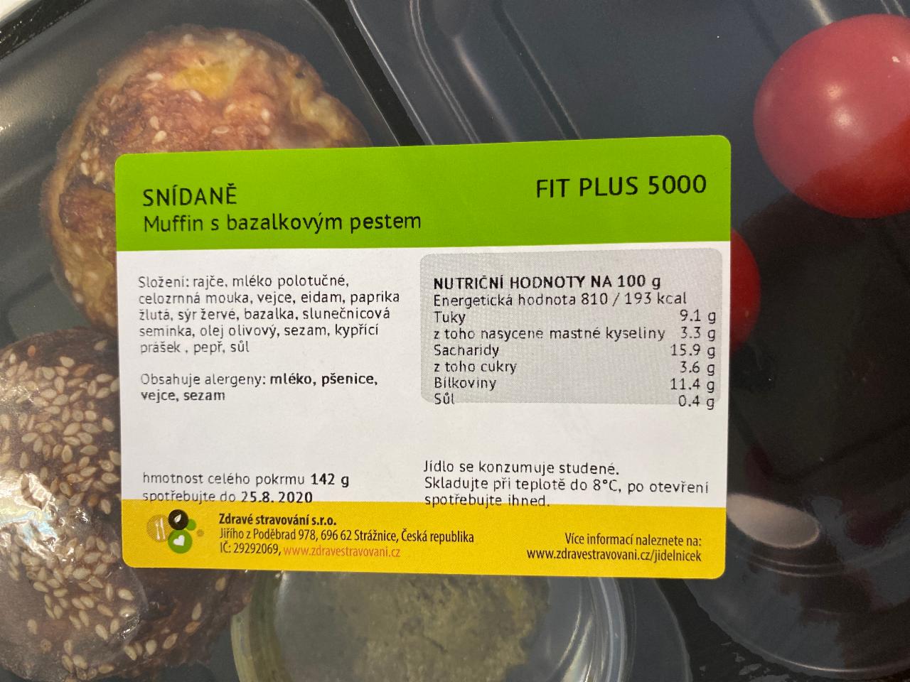 Fotografie - Muffin s bazalkovým pestem Zdravé stravování