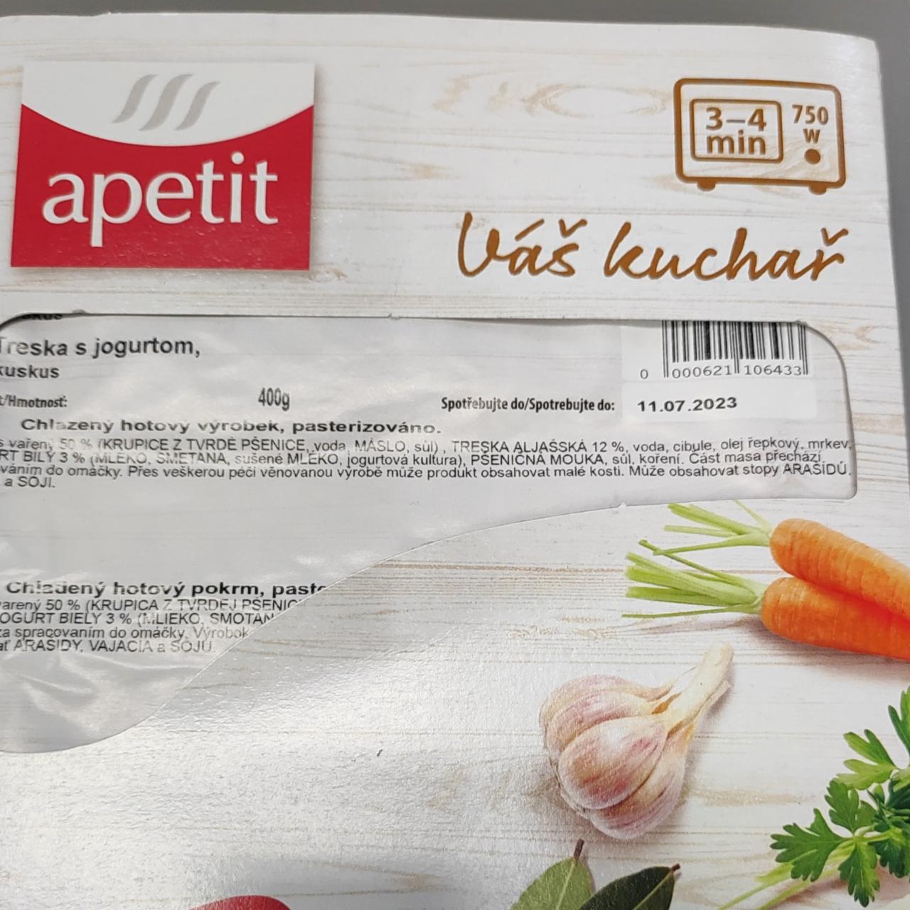Fotografie - Treska s jogurtem, kuskus Apetit