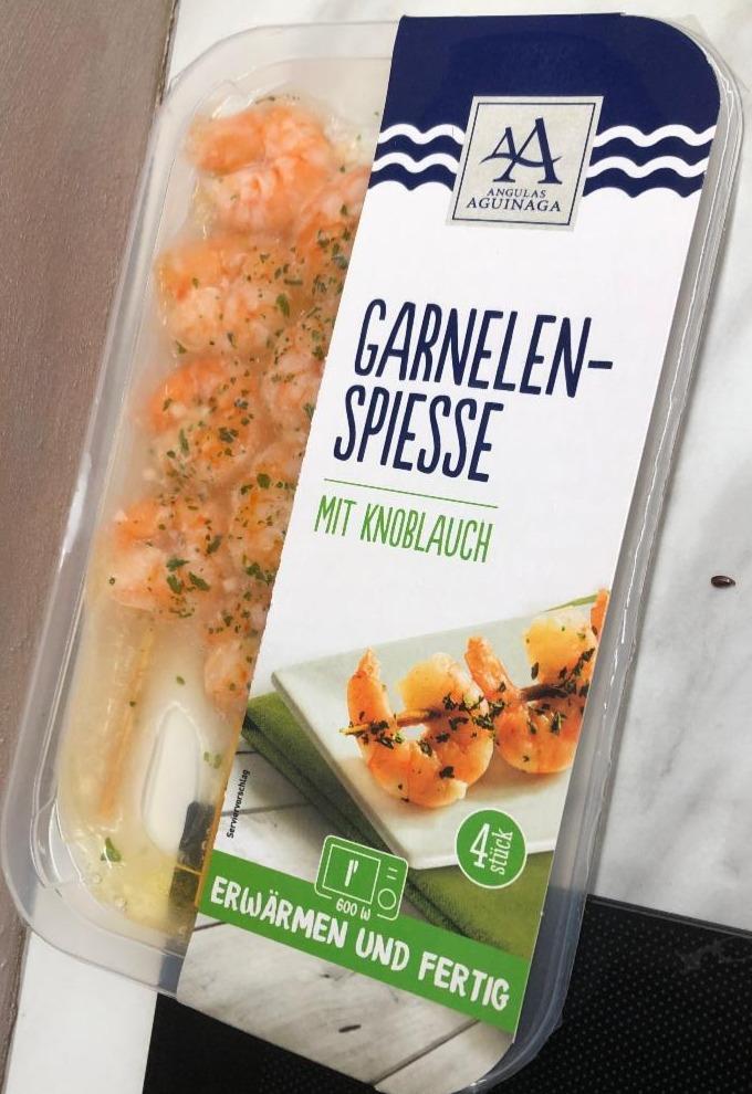 Fotografie - Garnelenspiesse mit Knoblauch Angulas Aguinaga