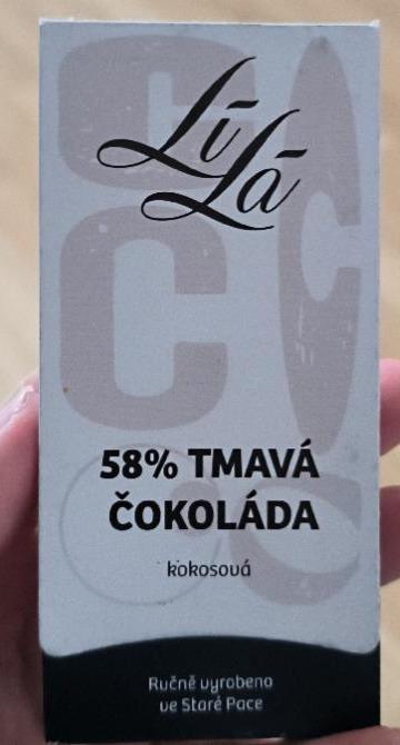 Fotografie - 58% tmavá čokoláda kokosová Lílá