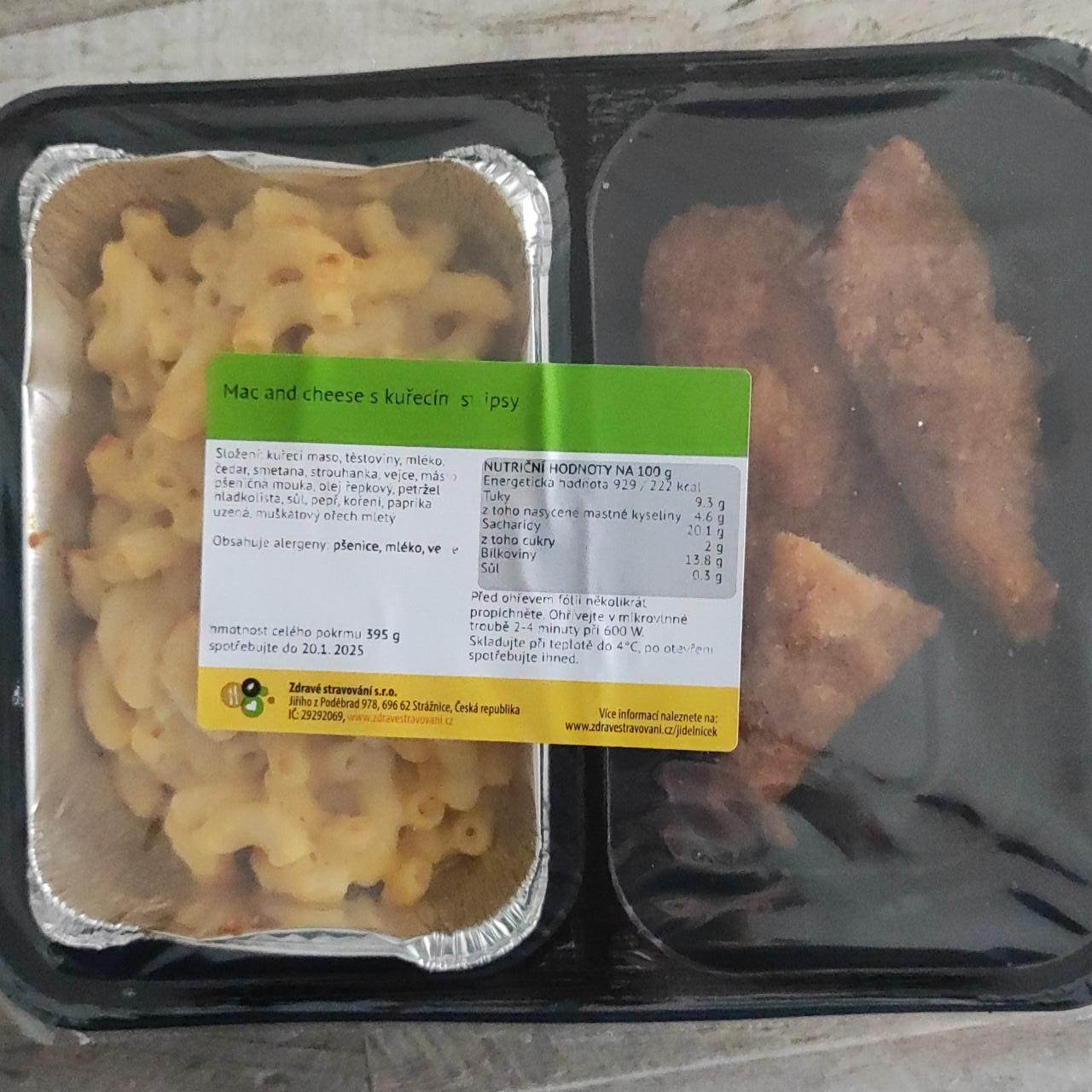 Fotografie - Mac and cheese s kuřecími stripsy Zdravé stravování