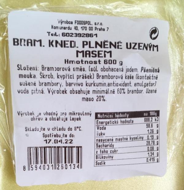 Fotografie - Bramborové knedlíky plněné uzeným masem Foodspol
