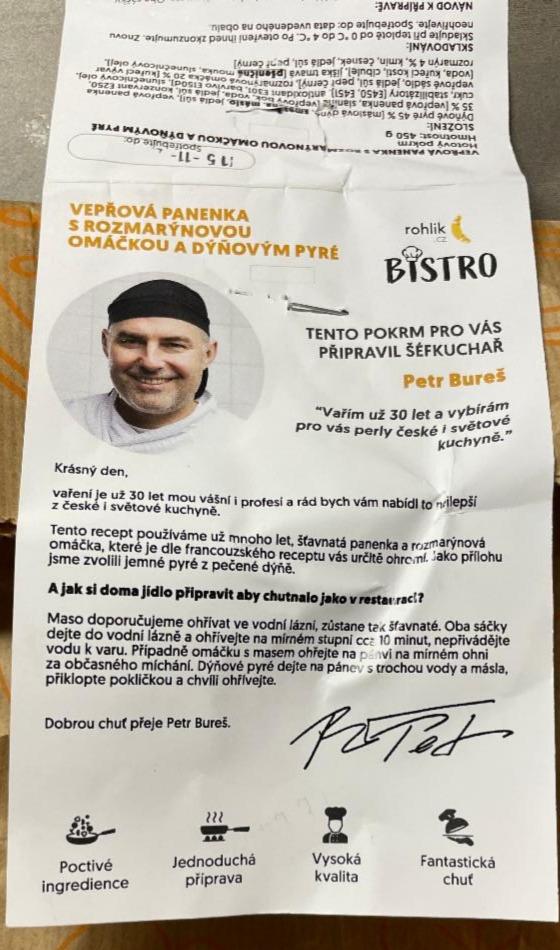 Fotografie - Vepřová panenka s rozmarýnovou omáčkou a dýňovým pyré