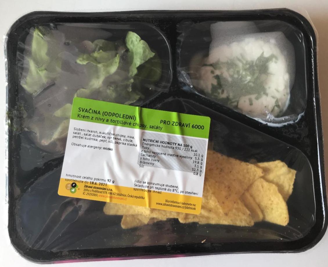 Fotografie - Krém z nivy a tortillové chipsy, saláty Zdravé stravování
