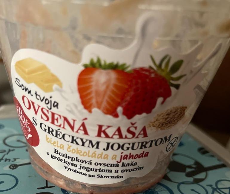 Fotografie - Ovsená kaša s gréckym jogurtom biela čokoláda/jahoda ProCakery