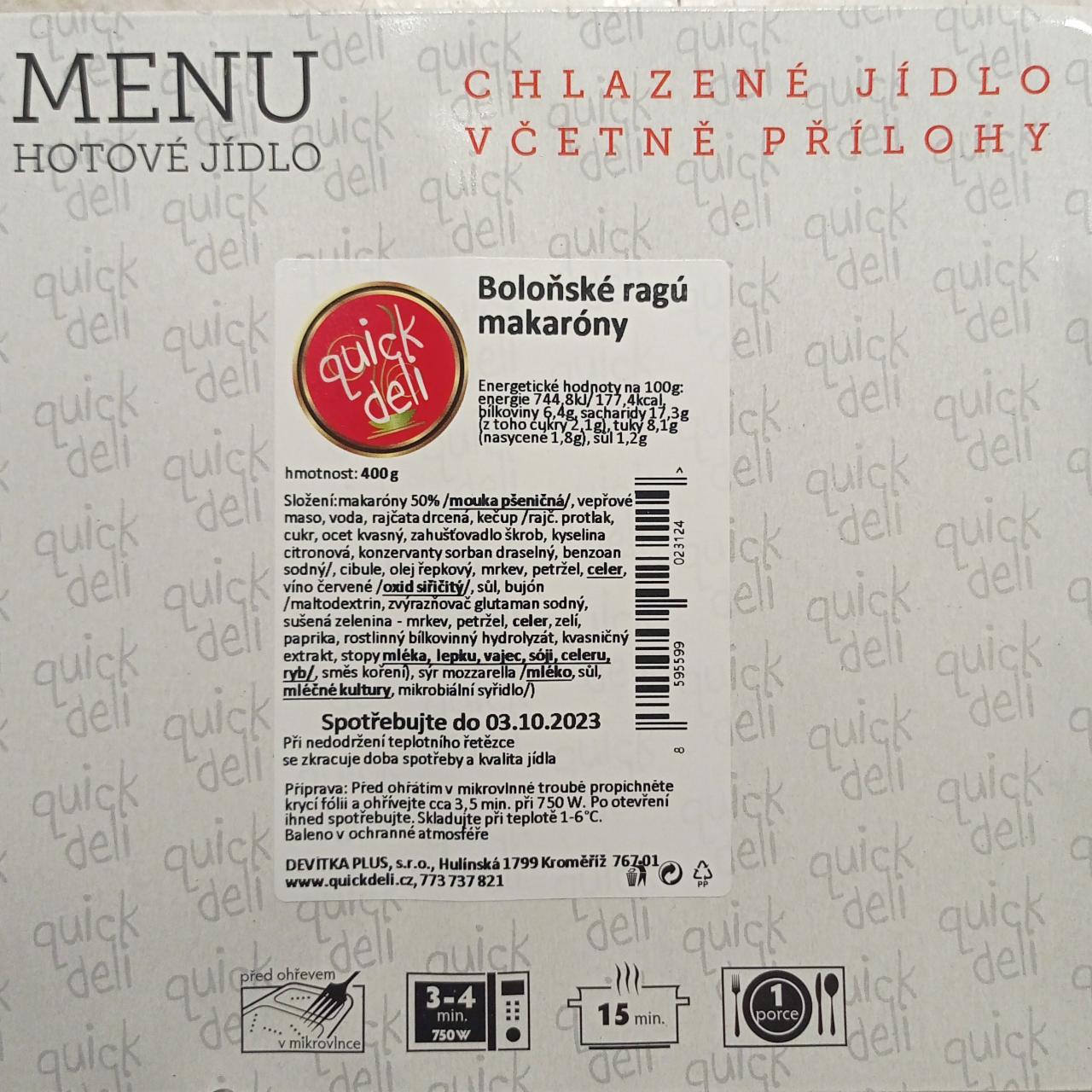 Fotografie - Boloňské ragú makaróny quick deli
