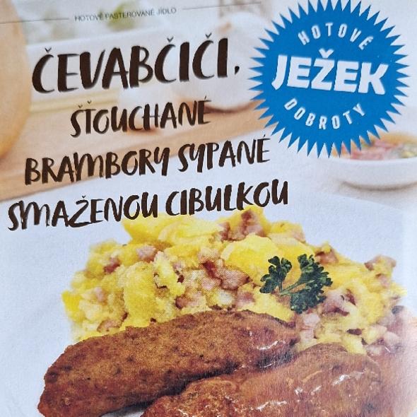 Fotografie - Čevabčici, šťouchané brambory sypané smaženou cibulkou Hotové dobroty JEŽEK