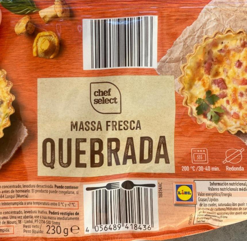 Fotografie - Quebrada massa fresca Chef Select