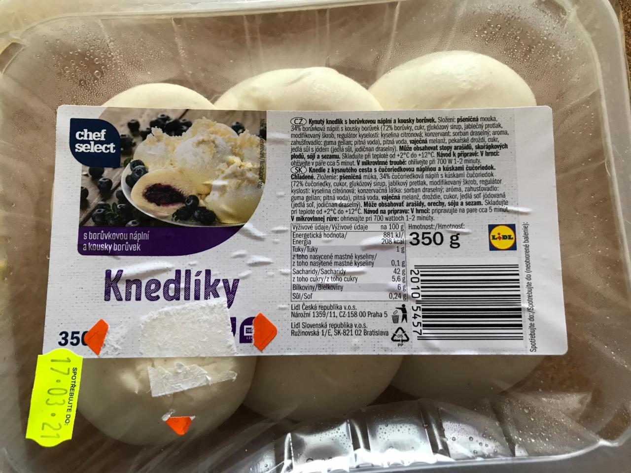 Fotografie - Knedlíky s borůvkovou náplní Chef Select