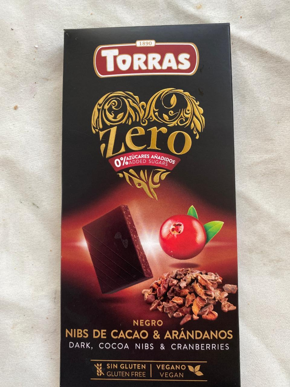 Fotografie - čokoláda s brusinkami Torras