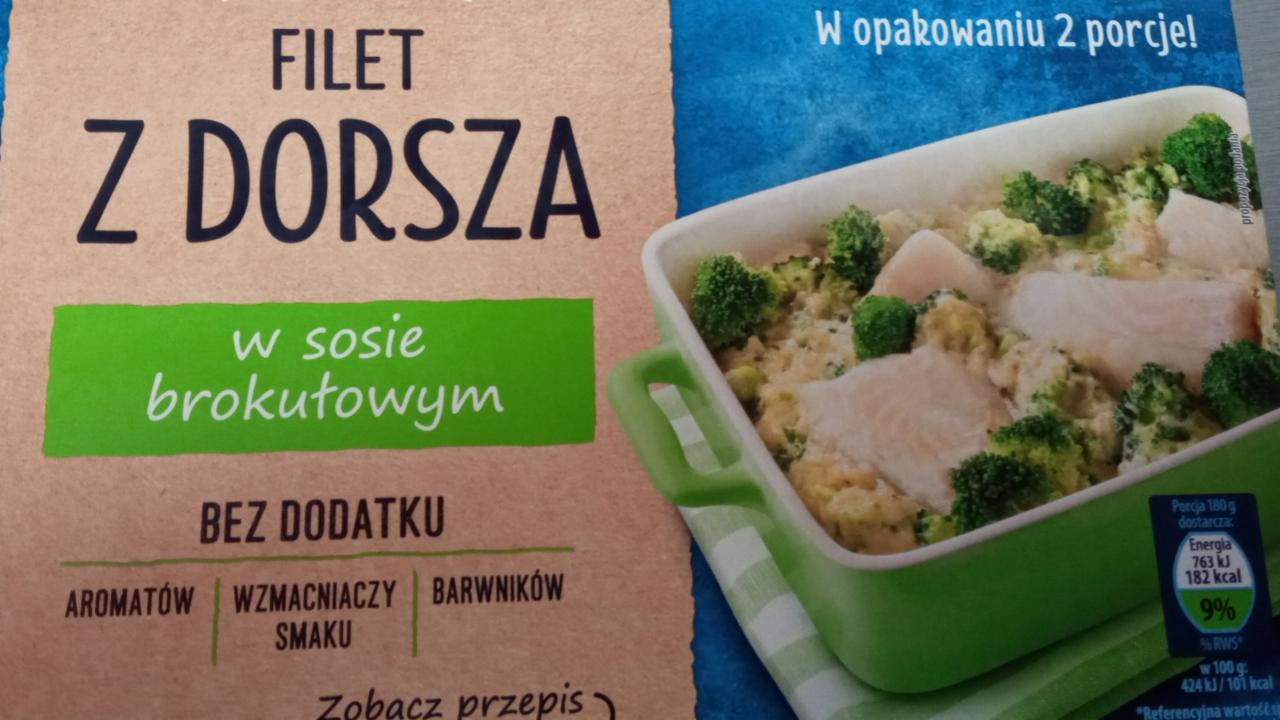 Fotografie - Filet z Dorsza, w soise brokutowym