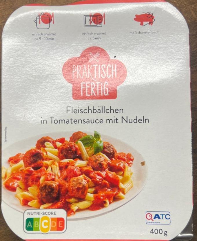 Fotografie - Fleischbällchen in tomatensauce mit nudeln Praktisch Fertig
