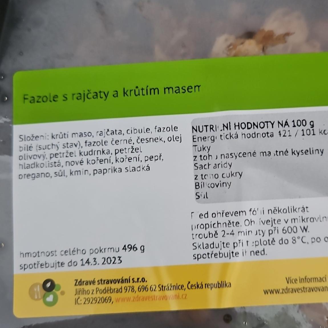 Fotografie - Fazole s rajčaty a krůtím masem Zdravé stravování