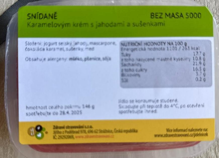 Fotografie - Karamelový krém s jahodami a sušenkami Zdravé stravování