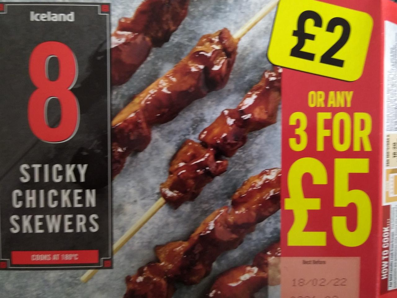 Fotografie - 8 Sticky Chicken Skewers Iceland