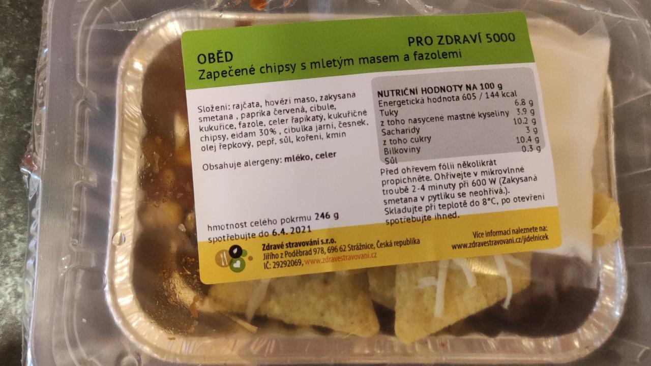 Fotografie - zapečené chipsy s mletým masem a fazolemi Zdravé stravování