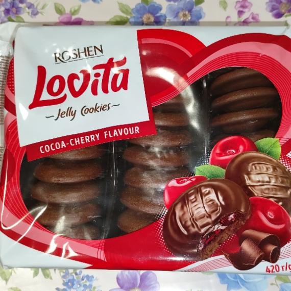 Fotografie - Lovita Jelly Cookies Cocoa-Cherry Flavour Roshen