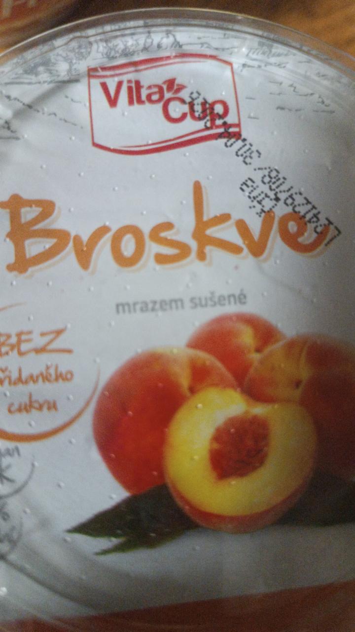 Fotografie - mrazem sušené ovoce broskev VitaCUP