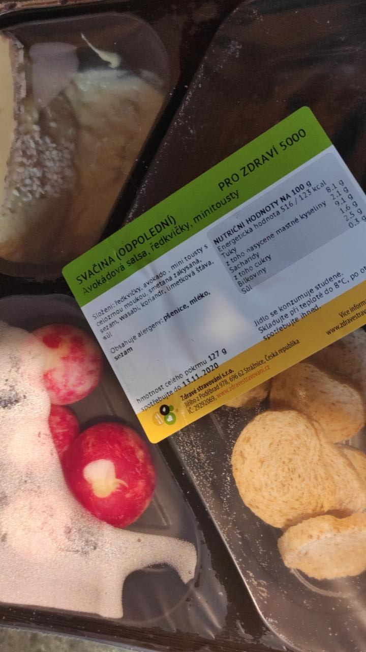 Fotografie - Avokádová salsa, ředkvičky, minitousty Zdravé stravování