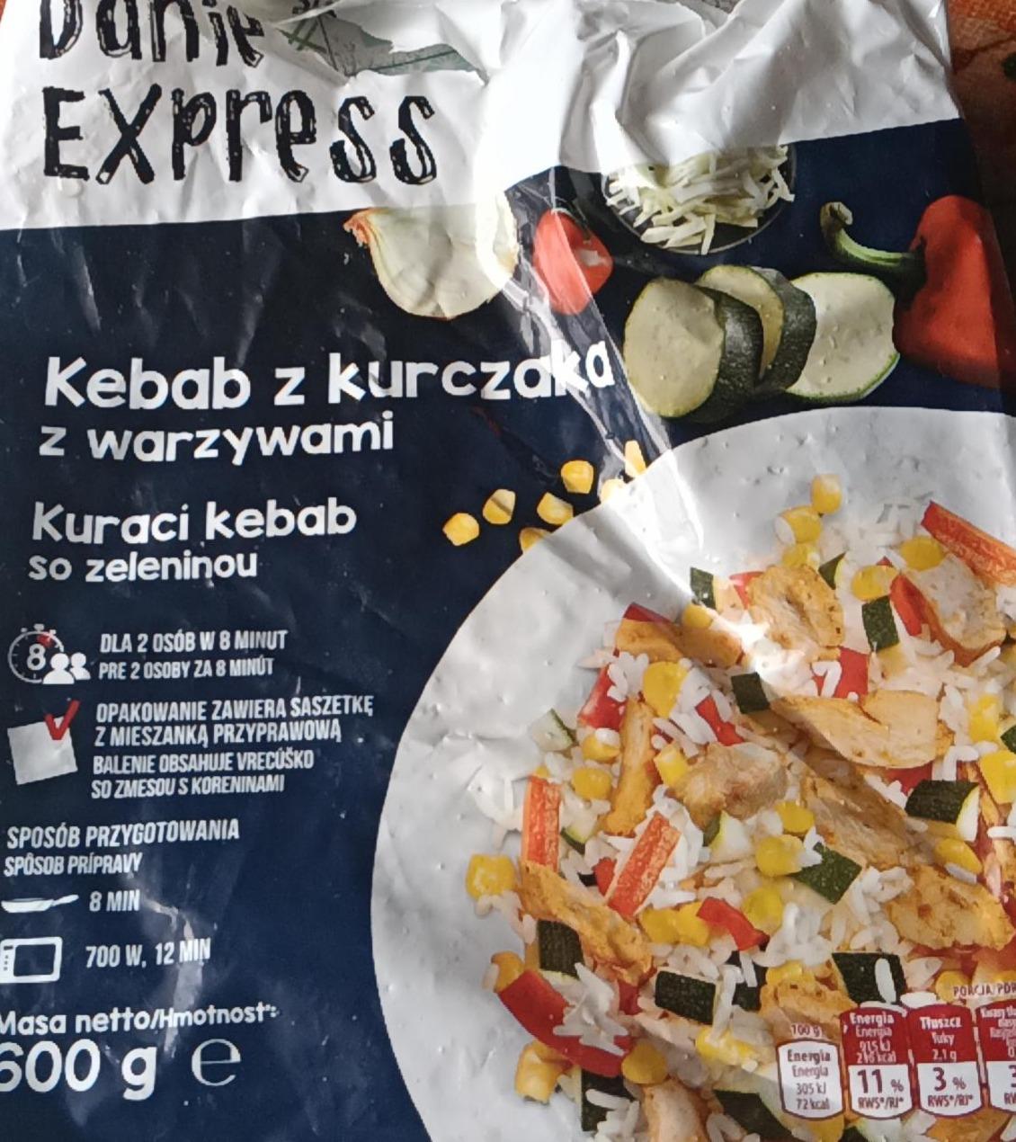 Fotografie - Kebab z kurczaka z warzywami