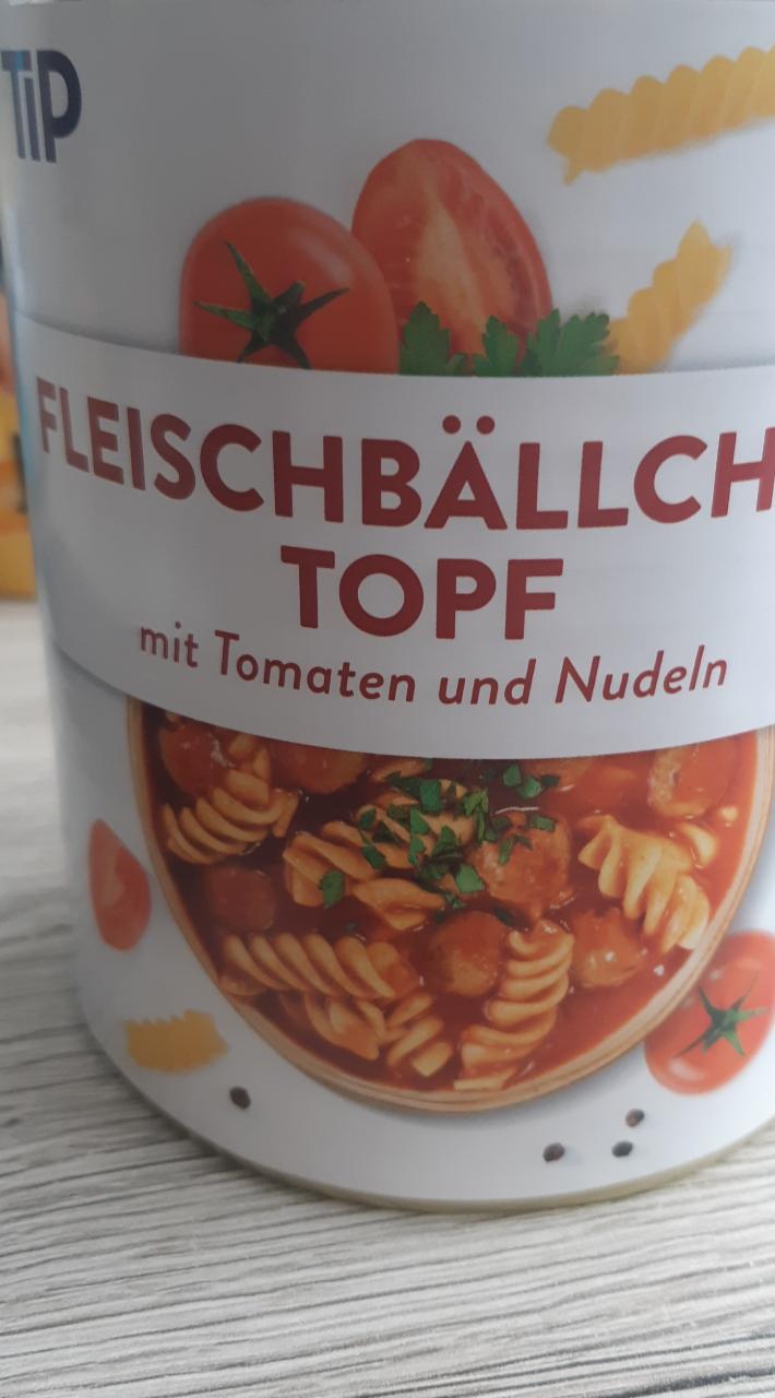 Fotografie - Fleischbälchen topf mit tomaten und nudeln