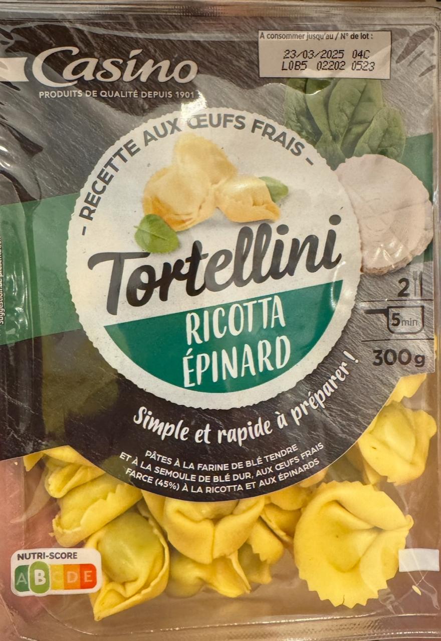 Fotografie - Tortellini ricotta épinard Casino