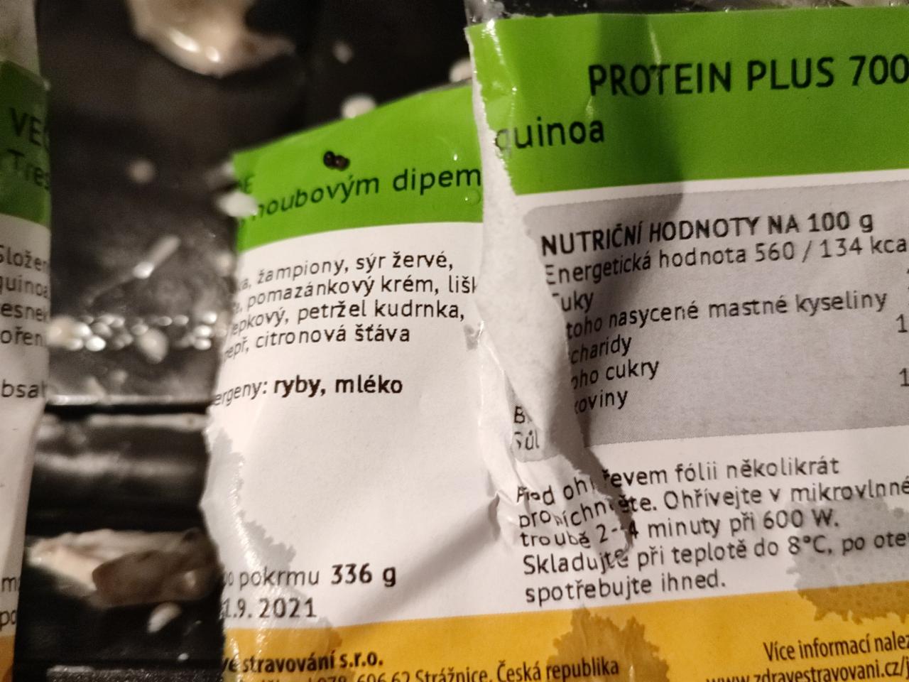 Fotografie - treska s houbovým dipem, quinoa