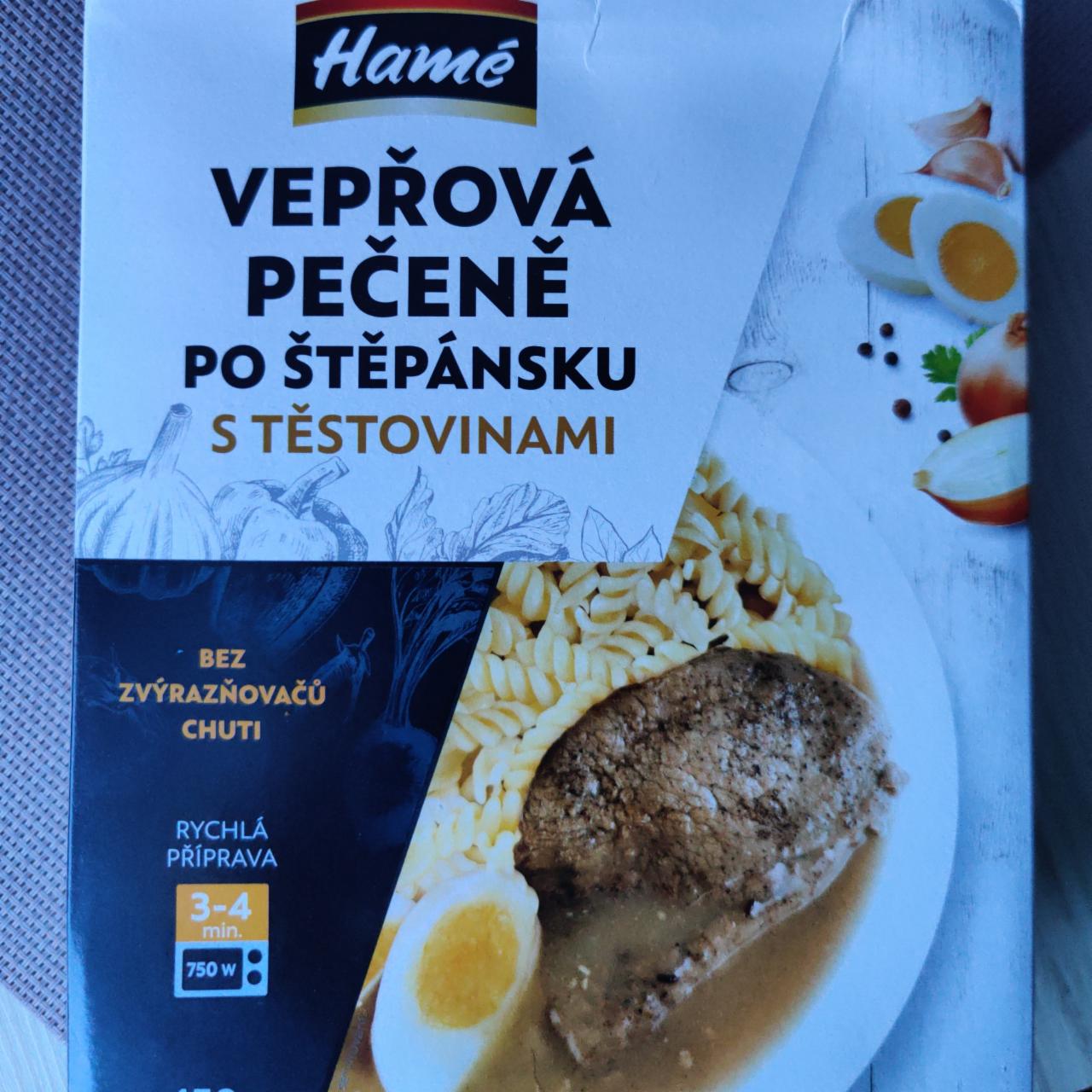 Fotografie - Vepřová pečeně po štěpánsku s těstovinami Hamé