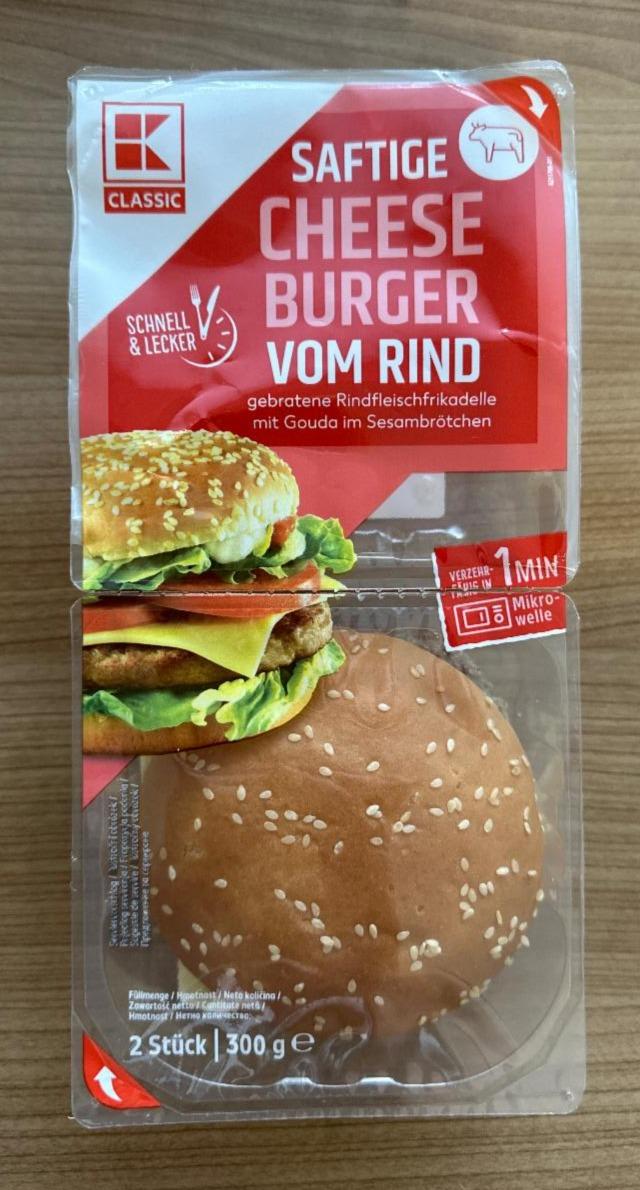 Fotografie - Saftige Cheese burger vom rinf K-Classic
