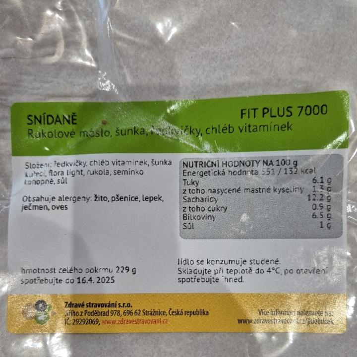 Fotografie - Rukolové máslo, šunka, ředkvičky, chléb vitamínek Zdravé stravování
