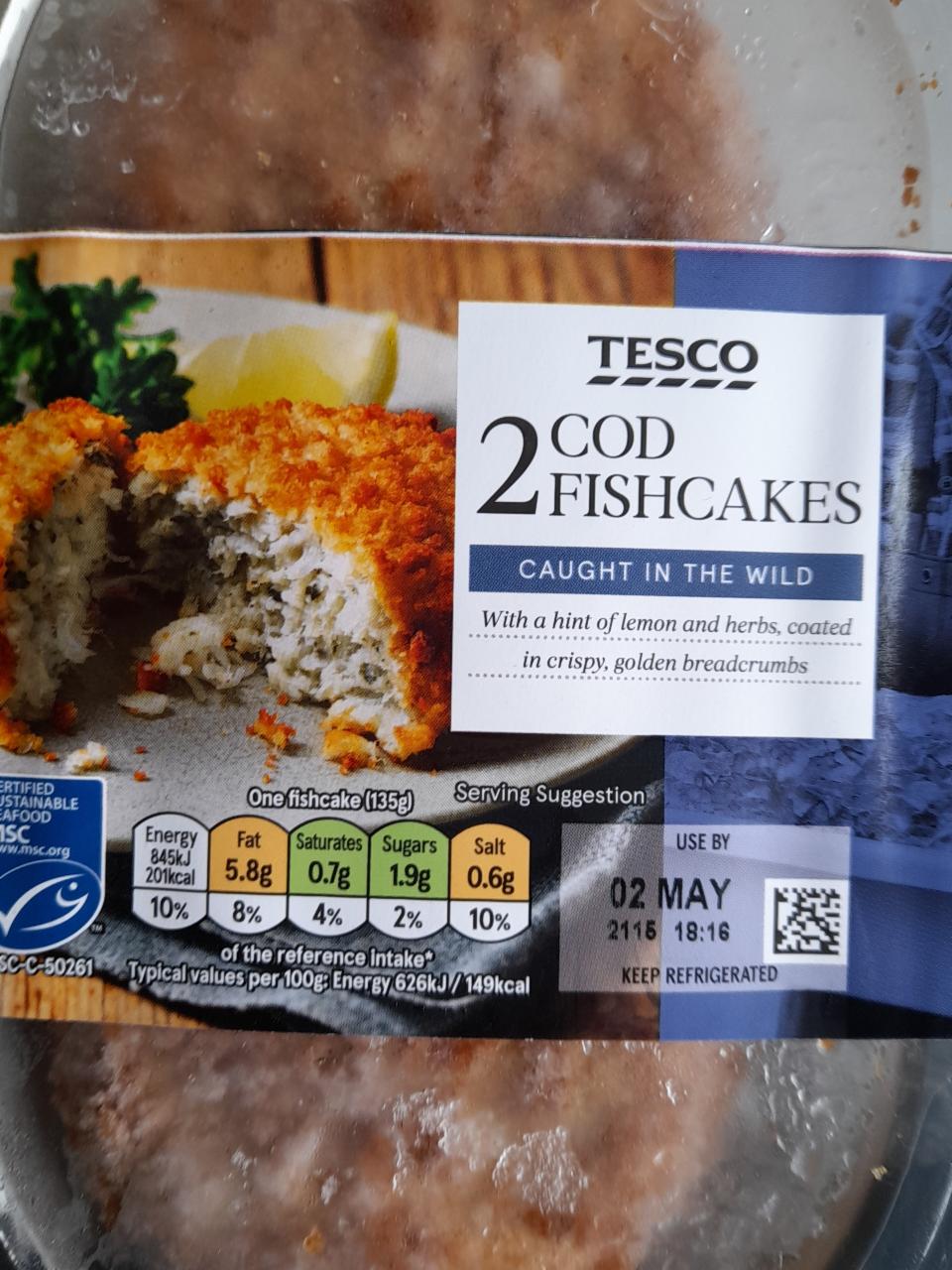 Fotografie - 2 Cod Fishcakes Tesco