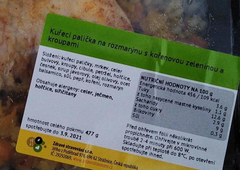 Fotografie - kuřecí palička na rozmarýnu s kořenovou zeleninou a kroupami Zdravé stravování