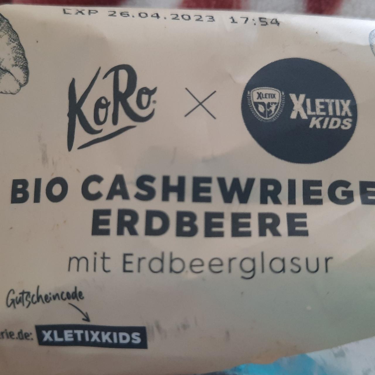 Fotografie - Bio cashewriegel mit erdbeere KoRo