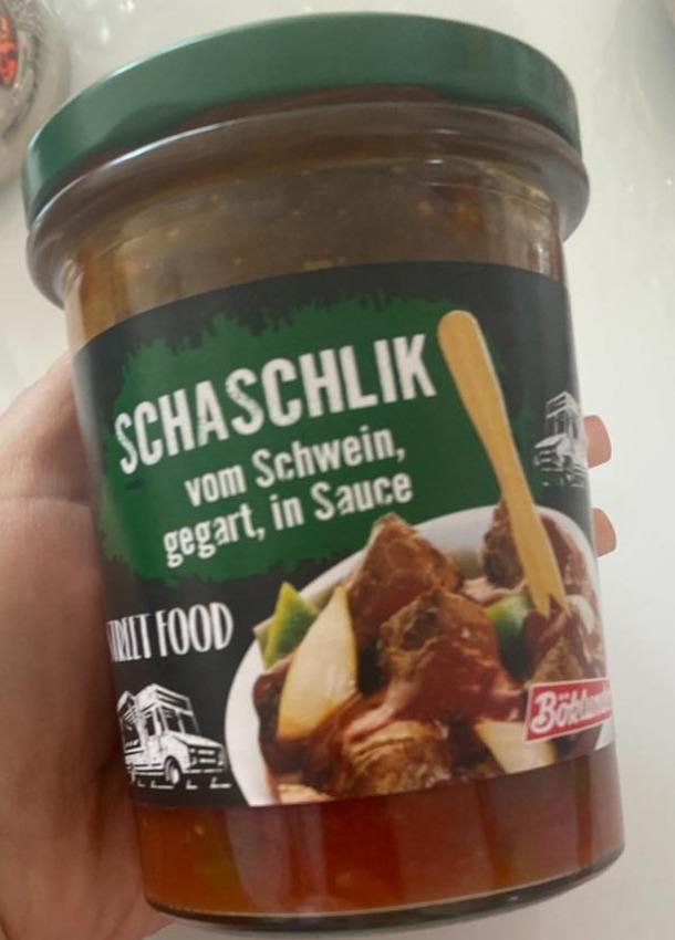 Fotografie - Schaschlik vom schwein gegart, in sauce Böklunder