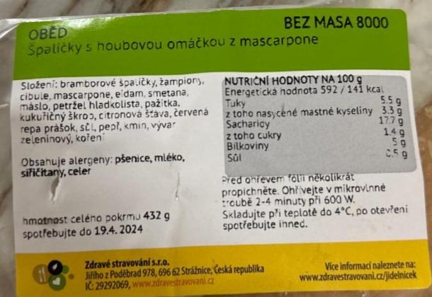 Fotografie - Špalíčky s houbovou omáčkou z mascarpone Zdravé stravování