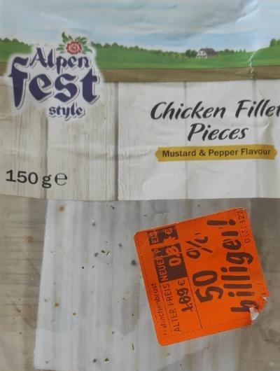 Fotografie - Hänchenbrust-Filetstücke Senf-Pfeffer Alpen fest style