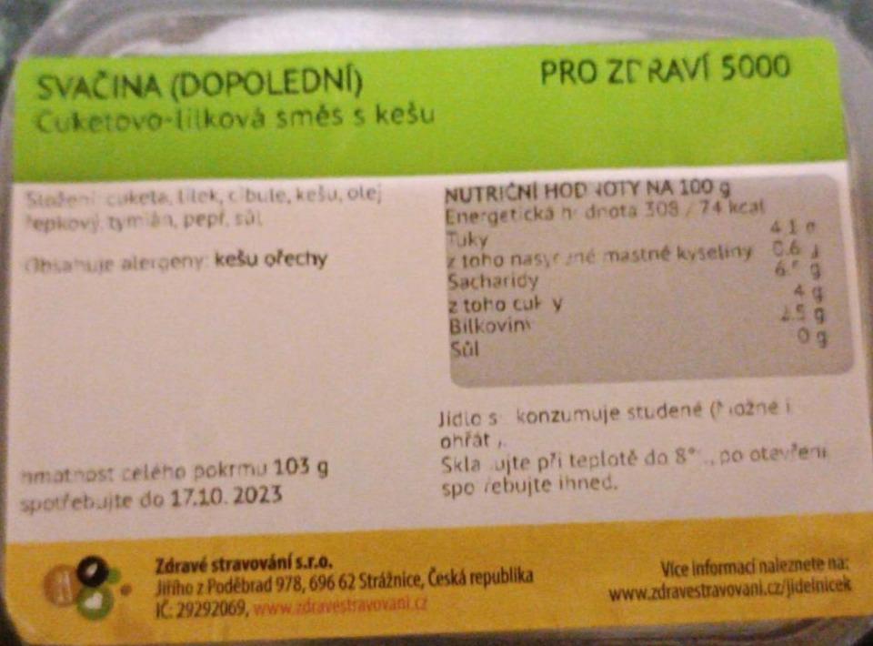 Fotografie - cuketovo-lilková směs s kešu Zdravé stravování
