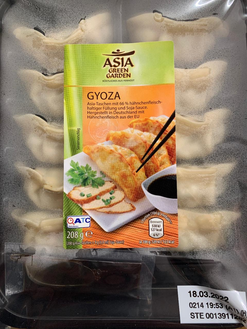Fotografie - Asia Green Garden Gyoza Hänchenfleisch